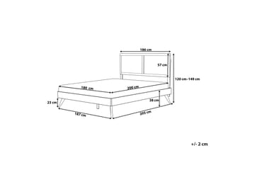 Ravene Kontinentalseng 180x200 - Tre/Natur - Møbler - Senger - Sengeramme & sengestamme