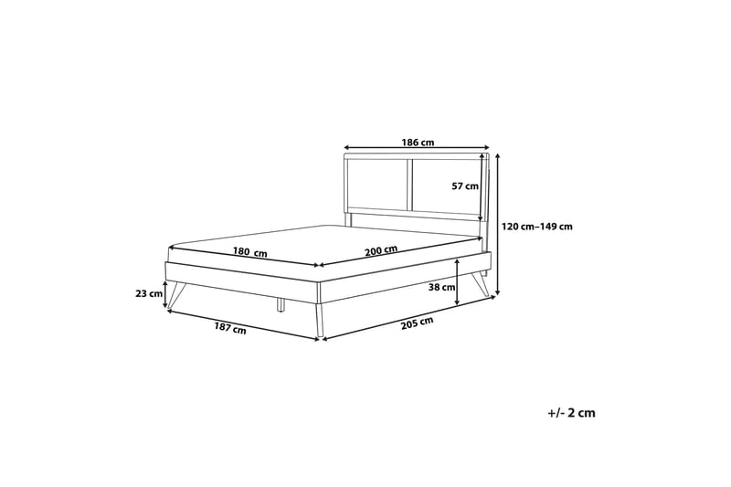 Ravene Kontinentalseng 180x200 - Tre/Natur - Møbler - Senger - Sengeramme & sengestamme