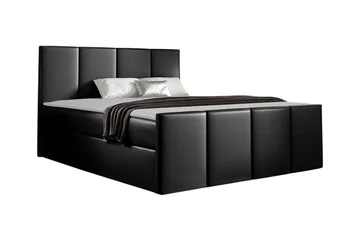 Ripon Sengeramme med Oppbevaring 180x200 cm i Kunstlær - Svart - Møbler - Senger - Sengeramme & sengestamme