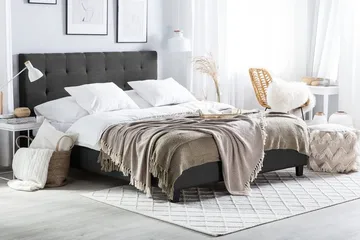 Rogelle Dobbeltseng 140|200 Cm - Hvit - Møbler - Senger - Sengeramme & sengestamme