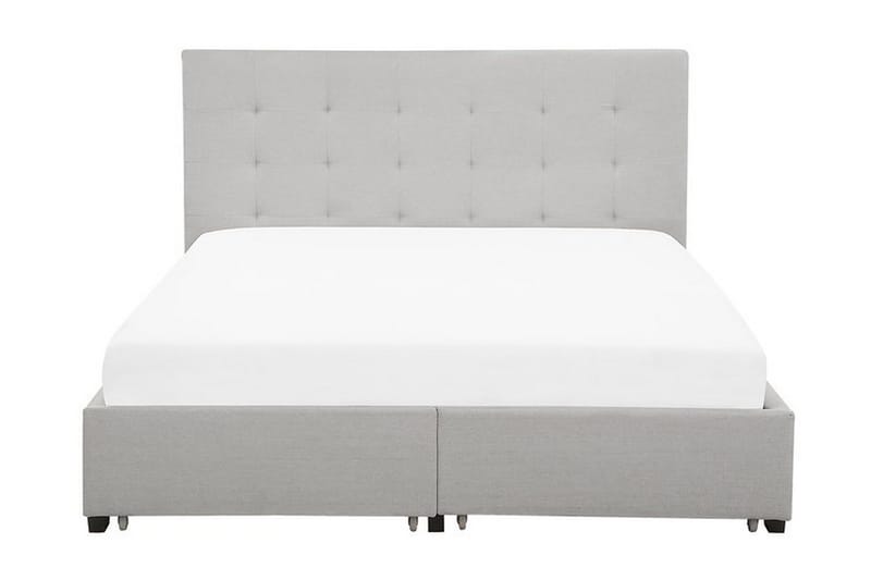 Sandrick Kontinentalseng med Oppbevaring 160x200, Grå