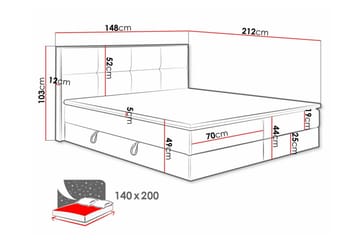 Sängram Aviemore 140x200 cm - Møbler - Senger - Sengeramme & sengestamme