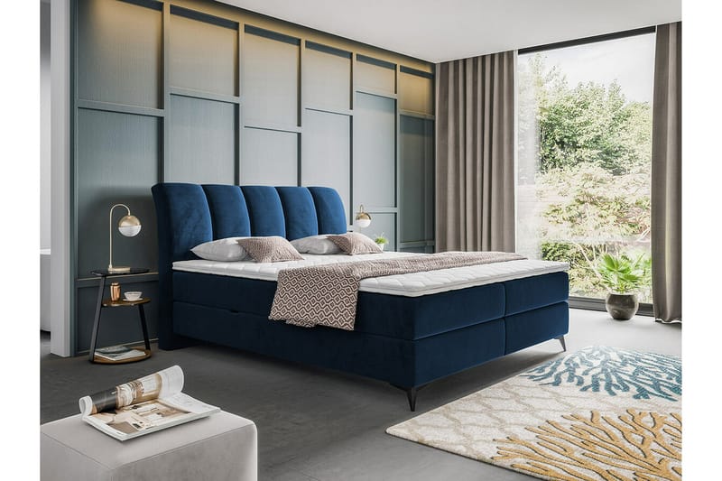 Sängram Aviemore 160x200 cm - Mørkeblå - Sengeramme & sengestamme