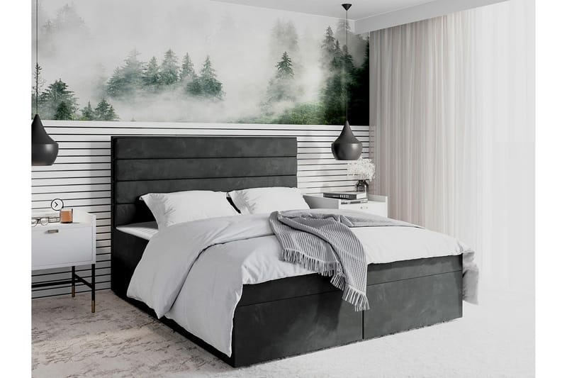 Sängram Bandon 180x200 cm - Mørkegrå - Sengeramme & sengestamme