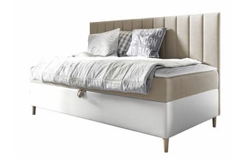 Sängram Boisdale 100x200 cm - Beige/Hvit - M�øbler - Senger - Sengeramme & sengestamme