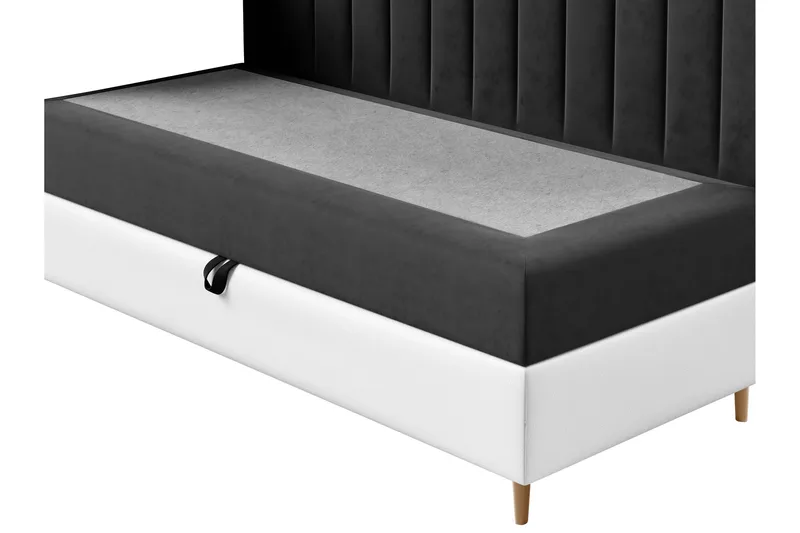 Sängram Boisdale 100x200 cm - Blå/Hvit - Møbler - Senger - Sengeramme & sengestamme