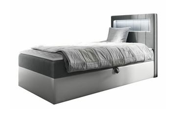 Sängram Boisdale 100x200 cm - Hvit/Grå - Møbler - Senger - Sengeramme & sengestamme
