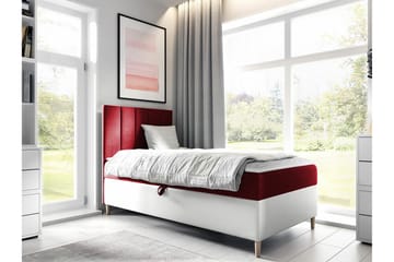 Sängram Boisdale 100x200 cm - Rød/Hvit - Møbler - Senger - Sengeramme & sengestamme