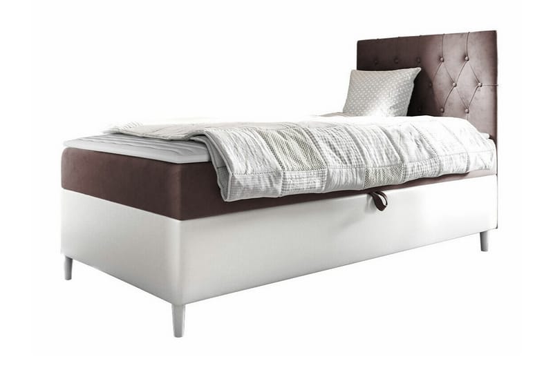 Sängram Boisdale 100x200 cm - Rosa/Hvit - Møbler - Senger - Sengeramme & sengestamme