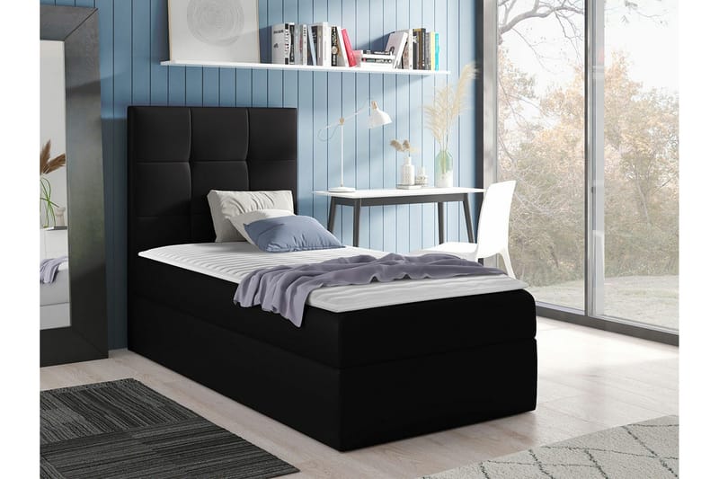 Sängram Boisdale 100x200 cm - Svart - Møbler - Senger - Sengeramme & sengestamme