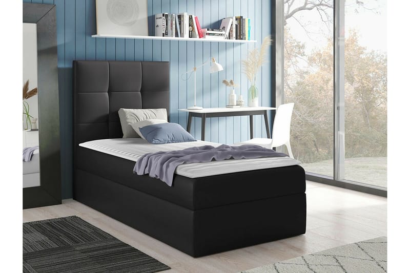 Sängram Boisdale 100x200 cm - Svart - Møbler - Senger - Sengeramme & sengestamme