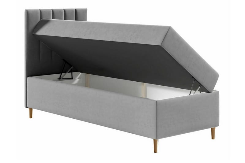 Sängram Boisdale 100x200 cm - Svart/Hvit - Møbler - Senger - Sengeramme & sengestamme