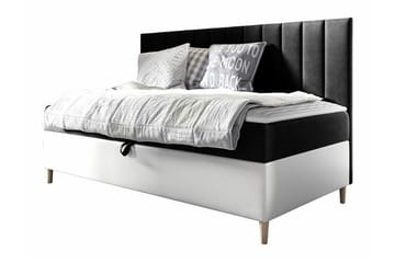 Sängram Boisdale 100x200 cm - Svart/Hvit - M�øbler - Senger - Sengeramme & sengestamme