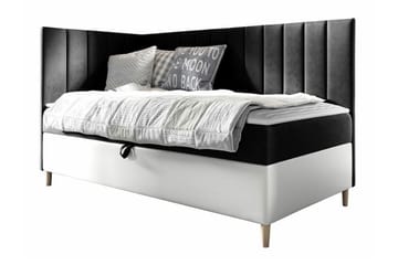Sängram Boisdale 100x200 cm - SvartHvit - Møbler - Senger - Sengeramme & sengestamme
