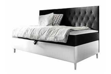 Sängram Boisdale 100x200 cm - Svart/Hvit - M�øbler - Senger - Sengeramme & sengestamme
