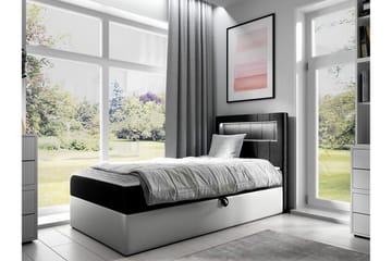 Sängram Boisdale 100x200 cm - SvartHvit - Møbler - Senger - Sengeramme & sengestamme