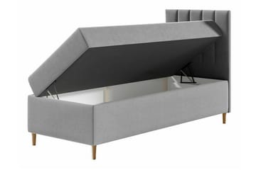 Sängram Boisdale 100x200 cm - Svart/Hvit - Møbler - Senger - Sengeramme & sengestamme