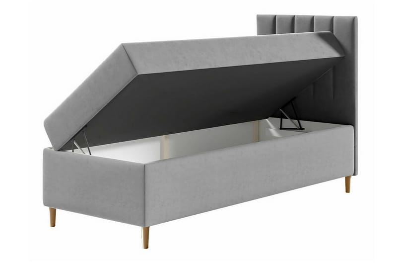 Sängram Boisdale 100x200 cm - Svart/Hvit - Møbler - Senger - Sengeramme & sengestamme