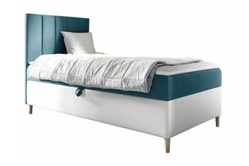 Sängram Boisdale 100x200 cm - Turkis/Hvit - Møbler - Senger - Sengeramme & sengestamme