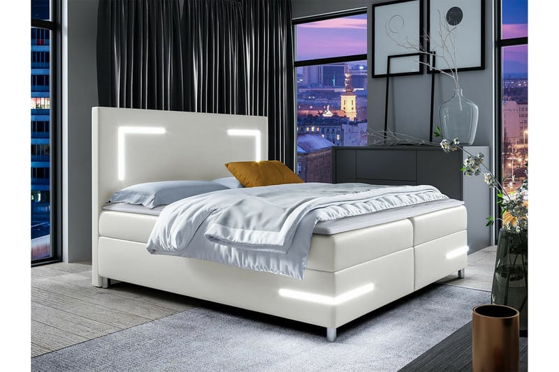 Sängram Boisdale 160x200 cm - Hvit - Møbler - Senger - Sengeramme & sengestamme