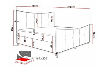 Sängram Boisdale 160x200 cm - Mørkegrå - Møbler - Senger - Sengeramme & sengestamme