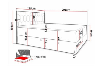 Sängram Boisdale 160x200 cm - Mørkegrønn - Møbler - Senger - Sengeramme & sengestamme