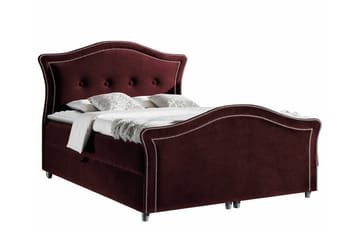 Sängram Boisdale 160x200 cm - Mørkerød - Møbler - Senger - Sengeramme & sengestamme