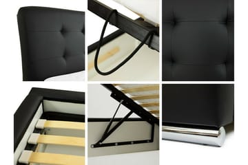 Sängram Boisdale 160x200 cm - Svart - Møbler - Senger - Sengeramme & sengestamme