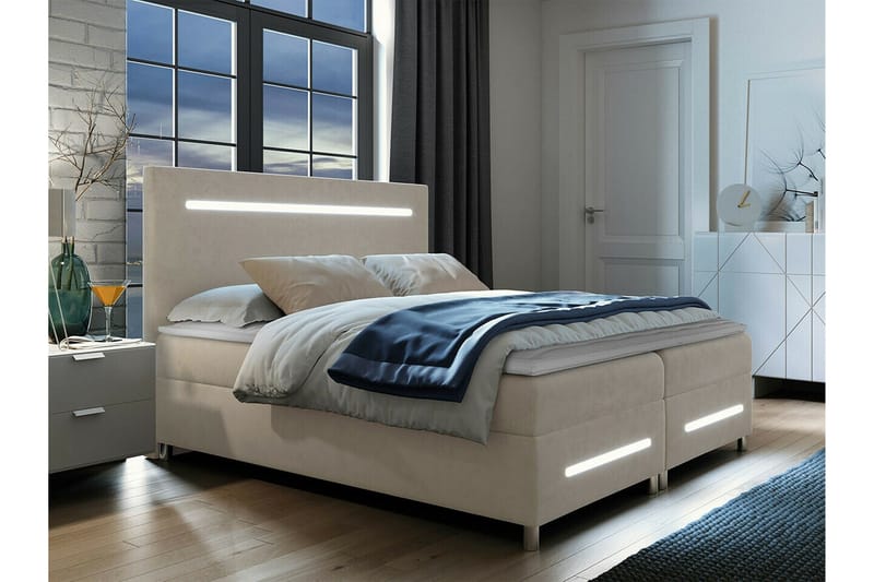 Sängram Boisdale 180x200 cm - Beige - Møbler - Senger - Sengeramme & sengestamme