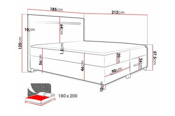 Sängram Boisdale 180x200 cm - Beige - Møbler - Senger - Sengeramme & sengestamme