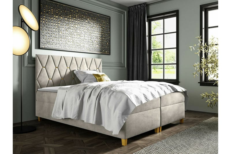 Sängram Boisdale 180x200 cm - Beige - Møbler - Senger - Sengeramme & sengestamme