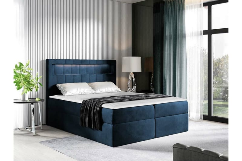 Sängram Boisdale 180x200 cm - Blå - Sengeramme & sengestamme