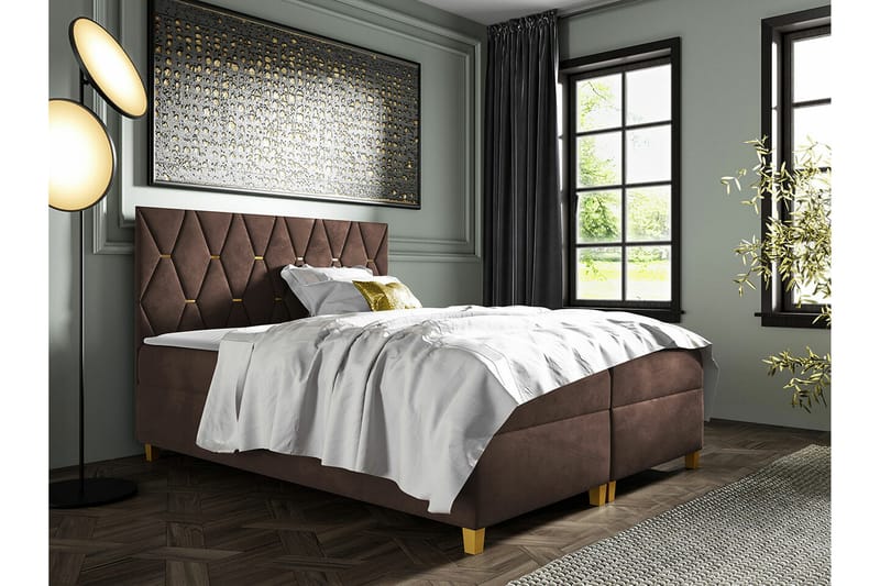 Sängram Boisdale 180x200 cm - Mørkebrun - Møbler - Senger - Sengeramme & sengestamme