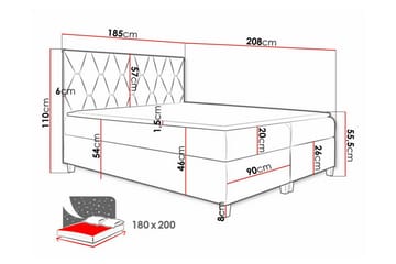 Sängram Boisdale 180x200 cm - Mørkegrønn - Møbler - Senger - Sengeramme & sengestamme
