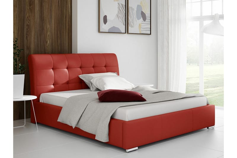 Sängram Boisdale 180x200 cm - Rød - Møbler - Senger - Sengeramme & sengestamme