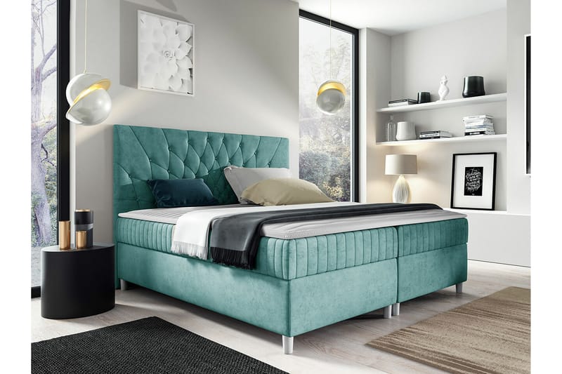 Sängram Boisdale 180x200 cm - Turkis - Møbler - Senger - Sengeramme & sengestamme