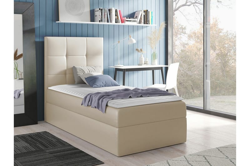 Sängram Boisdale 80x200 cm - Beige Krem - Møbler - Senger - Sengeramme & sengestamme