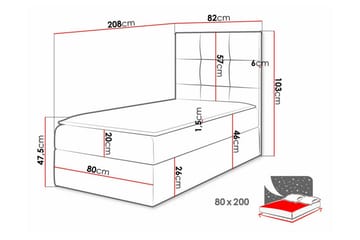 Sängram Boisdale 80x200 cm - Brun - Møbler - Senger - Sengeramme & sengestamme