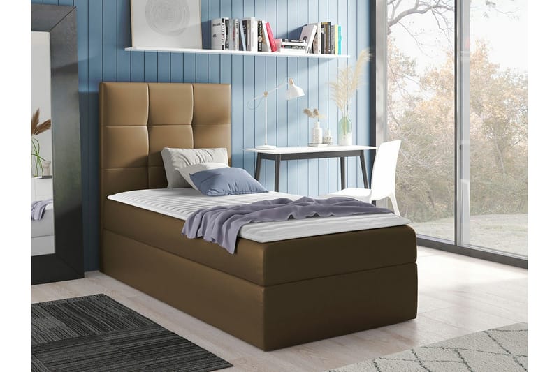 Sängram Boisdale 80x200 cm - Brun - Møbler - Senger - Sengeramme & sengestamme