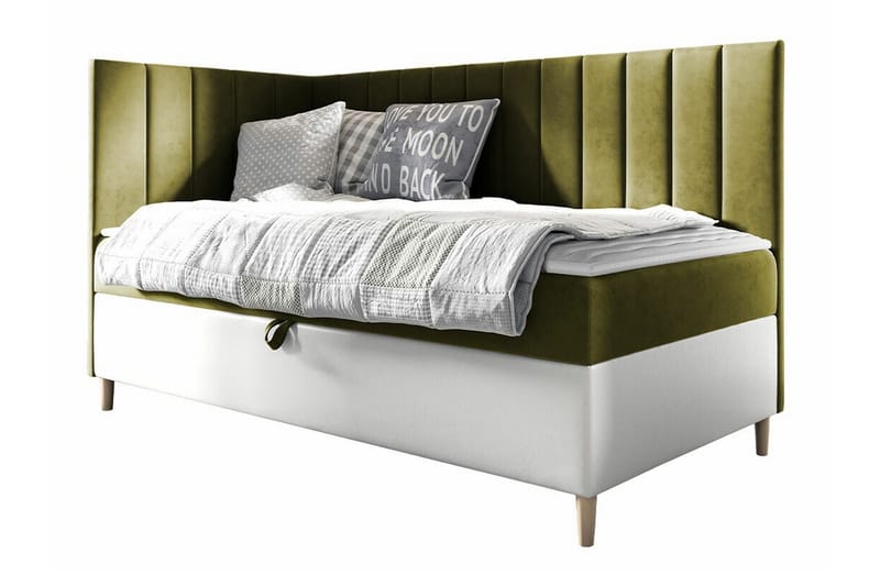 Sängram Boisdale 80x200 cm - Gr�ønn/Hvit - Møbler - Senger - Sengeramme & sengestamme
