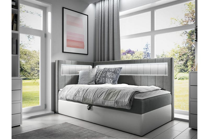 Sängram Boisdale 80x200 cm - Mørkeblå - Møbler - Senger - Sengeramme & sengestamme