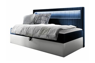 Sängram Boisdale 80x200 cm - Mørkeblå/Hvit - Møbler - Senger - Sengeramme & sengestamme