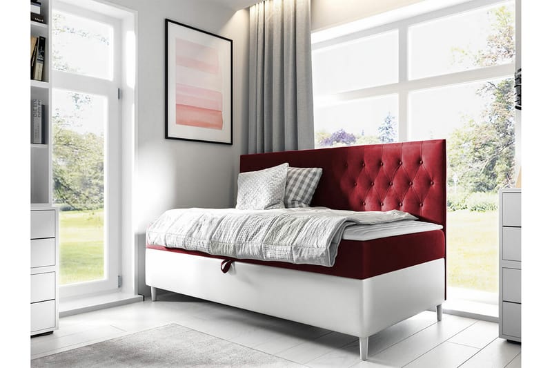 Sängram Boisdale 80x200 cm - Rød - Møbler - Senger - Sengeramme & sengestamme