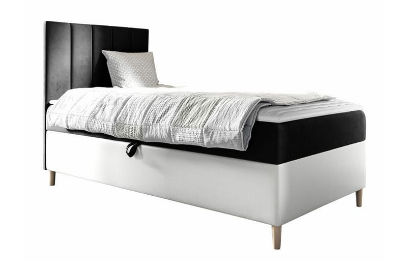 Sängram Boisdale 80x200 cm - SvartHvit - Møbler - Senger - Sengeramme & sengestamme