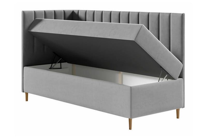 Sängram Boisdale 80x200 cm - SvartHvit - Møbler - Senger - Sengeramme & sengestamme