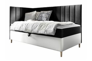 Sängram Boisdale 80x200 cm - SvartHvit - Møbler - Senger - Sengeramme & sengestamme