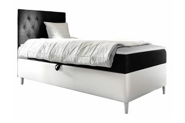 Sängram Boisdale 80x200 cm - SvartHvit - Møbler - Senger - Sengeramme & sengestamme