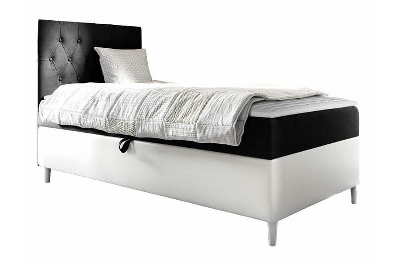 Sängram Boisdale 80x200 cm - SvartHvit - Møbler - Senger - Sengeramme & sengestamme