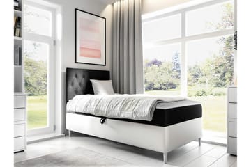 Sängram Boisdale 80x200 cm - SvartHvit - Møbler - Senger - Sengeramme & sengestamme