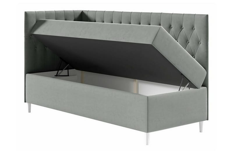 Sängram Boisdale 80x200 cm - Svart/Hvit - Møbler - Senger - Sengeramme & sengestamme